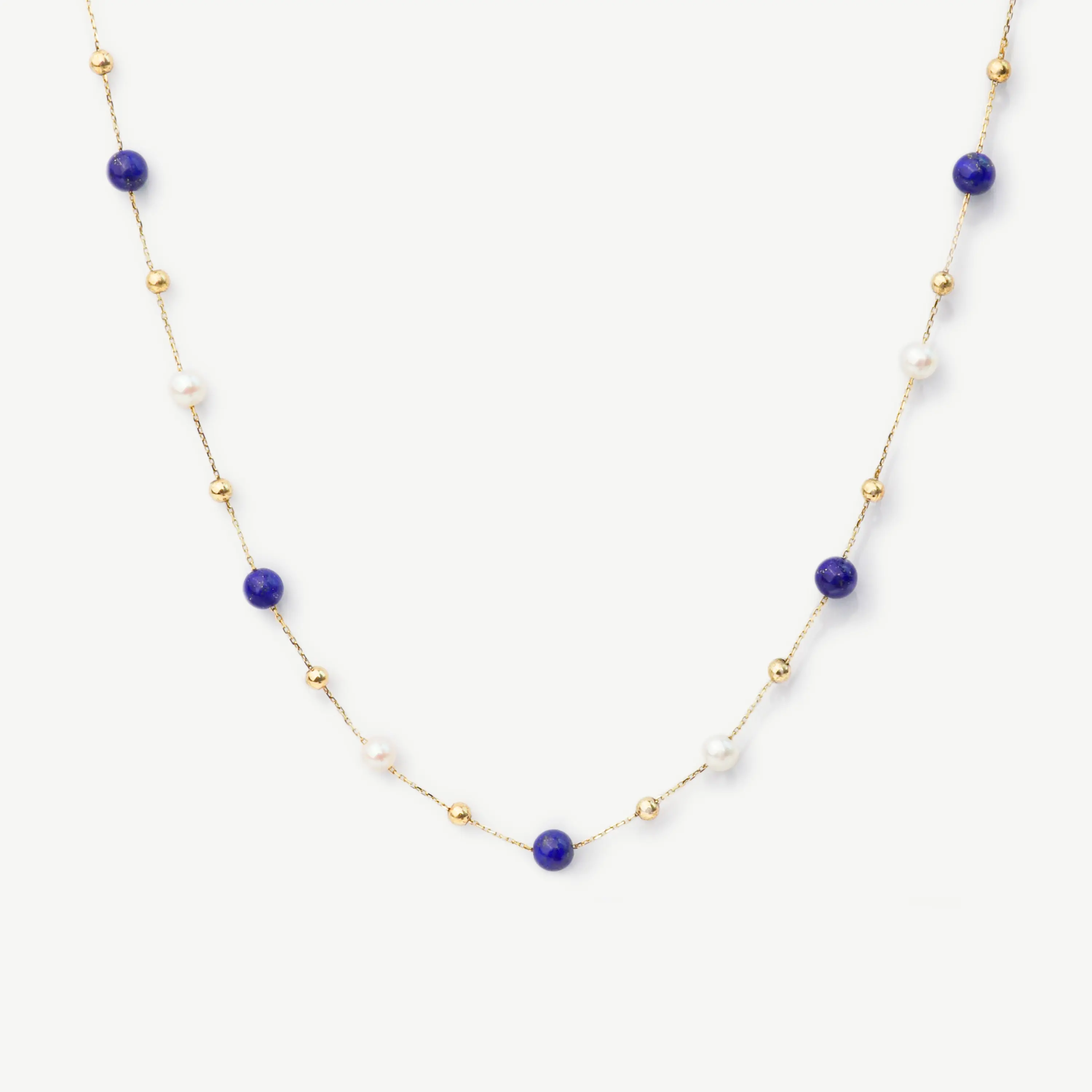 Lapis lazuli akoya — colliers à perles, couleur or, solide, bijoux à breloques, perles de mer, collection