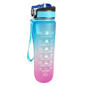 Wholesale 1L Eco-Friendly Sports Water Bottle with Straw and Custom Logo BPA Free Thermal for Gym and Outdoor Activities