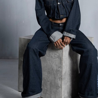 Veste en jean unisexe OEM de haute qualité, boutonnée, en denim uni 100 % coton, grammage lourd 14OZ, avec délavage à la pierre personnalisé