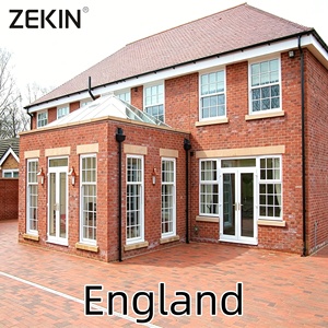 Zekin England Project Engineering Ce Certification Sdl French Door Tempered Glass Aluminum <b>Window</b> Energy Efficient Other <b>Windows</b> - Product Image 1