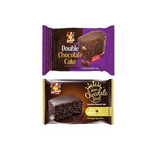 Ready to Eat Samudra Double <b>Chocolate</b> Cake 50g Mini <b>Chocolate</b> Moist 85g Rectangular Bag Pack - Product Image 1