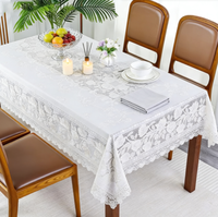 Nappe Personnalisée en PVC Brodé de Dentelle Florale Boen – Imperméable et Anti-Taches pour Fêtes et Événements de Mariage