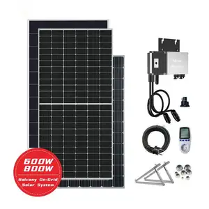 Kit solaire UE lié au réseau Balcon Complet Fabriquant Panneaux Solaires Monocristallin Plug and Play Kit Panneau Solaire Maison