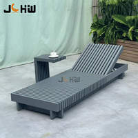 Villa Bain de soleil extérieur Piscine en aluminium Salon de jardin Projet d'hôtel en métal Piscine Transat