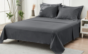 Lit toute saison dans un sac pour chambre à coucher Seersucker Ensemble de literie 7 pièces Ensemble de literie de luxe avec couettes pour la maison - Product Image 5