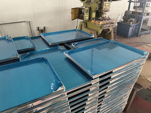 صينية تصريف مربعة من الفولاذ المقاوم للصدأ ، إطار شبكي لصينية الشواء الخاصة بالفرن ، تصريف الزيت وصينية إعداد الخضروات - Product Image 4