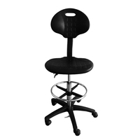 Chaise antistatique ESD en acier inoxydable de qualité supérieure, en cuir PU durable, pour laboratoire, ALLESD Black