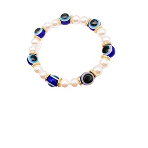 Turkish Evil Eye Pearl Beaded <b>Bracelet</b> Mixed Color Women's Jewelry Gift Bohemian Style - Product Image 5