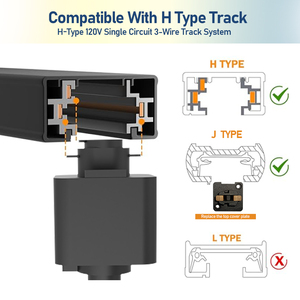 Hot USA 12W 4000K 3CCT LED tête d'éclairage sur rail commerciale CRI90 + rendu des couleurs réelles luminaire d'angle d'inclinaison réglable pour l'éclairage - Product Image 3