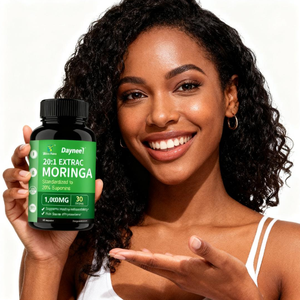 Polvo de Hoja de Moringa Herbal Natural que Apoya el <span class=keywords><strong>Sistema</strong></span> Inmunológico, los Niveles de Energía, la Salud de las Articulaciones, la Piel y el Cabello, Cápsulas de Moringa - Product Image 1