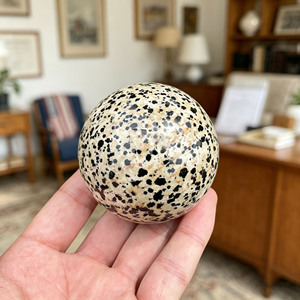 Esfera de Jaspe Dálmata Natural al por Mayor, Bola de Piedra Curativa de Cristal Pulido a Mano para Reiki, Meditación, Decoración del Hogar y Regalo - Product Image 3