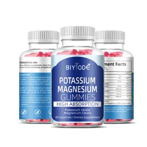 BIYODE Hot Sale Magnesium Glycinate Citrate Taurate Vitamins Complex Healthcare Supplement Wholesale Potassium Magnesium Gummies