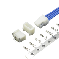 Connecteurs SMT JST SHU à une rangée à angle aux vibrations, gain de place à angle droit, boîtier ABS PC à pas de 1.0mm LED