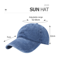 Gorra de Béisbol Estilo Vaquero Vintage de Alta Calidad con Logo Personalizado, de Jean Lavado y Desgastado, 100% Algodón, 6 Paneles y Visera Bordada