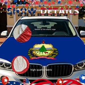 Popular US Vermont State Flag Elastic Vehicle Engine Bonnet Car Hood Cover Flag Custom Car Flag Banner Outdoor Auto Vehicle - Product Image 5