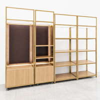 Étagères de présentation de vêtements réglables double face avec panneau latéral perforé, présentoir d'îlot pour la vente au détail, sur mesure