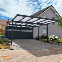 Chinois TOMA arrière-cour murale extérieure en aluminium pergola couverture de toit en métal patio décor verre