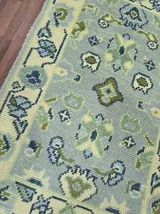 Tapis Oushak abstrait fait main en laine/soie, design moderne, tailles personnalisables 5x8 12x14, antidérapant, poils plats, rectangulaire, vente chaude - Product Image 2