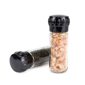 Moulin manuel en plastique pour sel, poivre et épices avec récipient en verre – <span class=keywords><strong>Broyeur</strong></span> à main en verre - Product Image 6