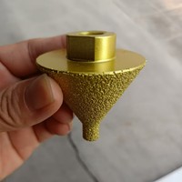 Perceuse de meulage de parapluie conique de diamant pour l'alésoir de pierre de quartz de marbre de tuile fraisant le type de disque abrasif