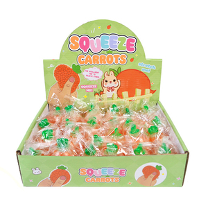 Hot Sale TPR Vegetables Carrot <b>Squishy</b> Stress Balls Beads Filling Slow Return Hand Exercise Squeeze Stress Relieve Toys for Kids - Product Image 5