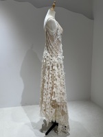 Robe de mariée classique coupe trapèze pour la mère de la mariée, style corset, ornée de perles, idéale pour la plage, romantique, avec fleurs, grande taille, antistatique