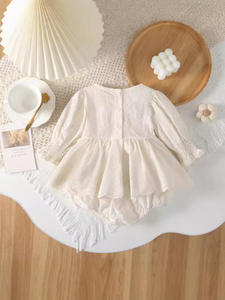 2025 Süßes Herbst kleid für Mädchen Langärmlige, super süße Baby kleidung für den Puff-umarmen den Stram pler für Frühling und Herbst - Product Image 6