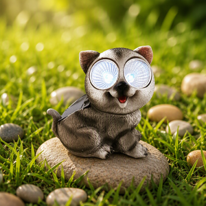Escultura <span class=keywords><strong>de</strong></span> Resina <span class=keywords><strong>de</strong></span> Animal, Figura <span class=keywords><strong>de</strong></span> Gato Navideña, Hecha a Mano y Pintada a Mano, Decoración <span class=keywords><strong>de</strong></span> Jardín para Exteriores, Regalo al por Mayor, LED Solar, CE ROHS LIFA - Product Image 1