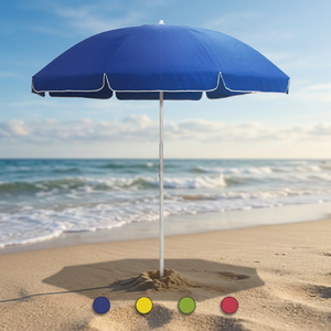 Ombrellone da Mare 2m in Acciaio con 8 Aste Rinforzate, Diametro 200cm, 1505kg di Peso, di Soleil Est - Product Image 2