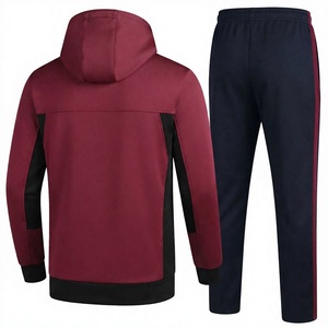 Side Zippered Pocket Men's Fitness Tracksuit With Customizable Adult Size Best Amazing Product Breathable Hoodie And Trouser <b>Set</b> - Product Image 2