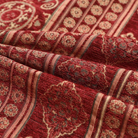 Tissu Jacquard Sadu de style arabe 100 % polyester, caractéristiques ethniques modernes, très vendu par TengHui, pour canapé, mobilier, textile, rouge