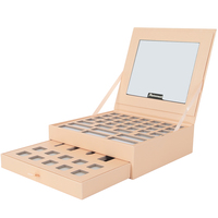 Feuille magnétique personnalisée moins chère de grande taille Palette de fard à paupières en papier carton vide Palette compacte Blush avec miroir