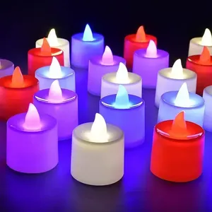 Bougie chauffe-plat sans flamme en forme de coeur <span class=keywords><strong>LED</strong></span> alimentée par batterie en plastique noël mariage anniversaire romantique décor lampe - Product Image 4