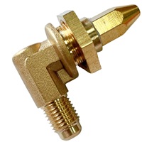Coude en laiton fileté à gauche G1/4 "-19, buse à gaz de 0,95 mm, connecteur à filetage inversé pour four à gaz et barbecue