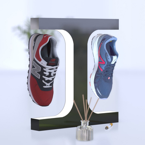 360 Rotating Factory Wholesale Magnetic <strong>Levitation</strong> Floating Double Shoes Display Racks for Advertisement - Product Image 3
