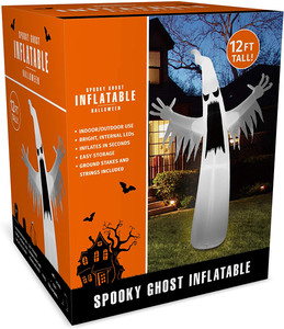 Tour fantôme effrayante gonflable pour fête d'halloween LED intégrées décorations de pelouse de jardin de cour intérieure/extérieure Type de ballon - Product Image 5