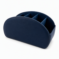 Support de télécommande personnalisé avec logo, organisateur de bureau en velours, boîte de rangement multi-compartiments pour télécommandes de télévision, stylos, lunettes