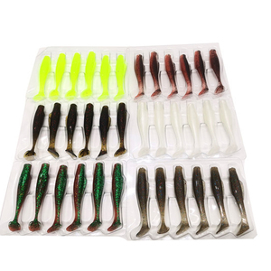 New Arrive Gorgons 6pcs/bag TPR soft fishing lures 5 colors soft plastic floating bait 8.5cm 4.8g top water fishing bait