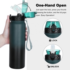 Bouteille isotherme en acier inoxydable à double paroi, revêtement poudré, pour le sport, très vendue - Product Image 4