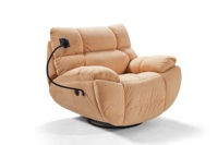 Canapé inclinable électrique en velours 2025, fauteuil fonctionnel avec massage et support pour téléphone portable