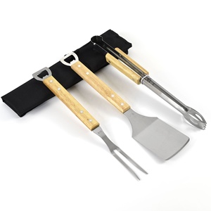 Bbq Grill 3Pc Rvs Inclusief Vork, Tong, Spatel Barbecue Sets Voor Grillen Keuken Accessoire - Product Image 1