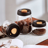 Bocaux de conservation en verre sous vide de 500 ml/900 ml/1200 ml, bocaux à café, bocaux en verre pour grains de café, boîte de conservation en verre, bocaux de conservation en verre