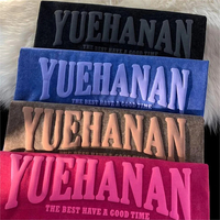 T-shirt unisexe surdimensionné de haute qualité avec impression 3D en mousse, design personnalisé, coton épais pour homme