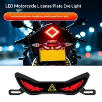 Feu de signalisation LED universel pour motos, triangulaire, effet œil de démon, décoratif, clignotant, à visser, pour plaque d'immatriculation