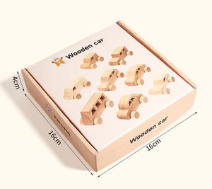 Montessori Petit Bébé Multiple Bois de Hêtre Pousser Train Précoce Éducatif Saisir Pratique Voiture Jouet en Bois - Product Image 3
