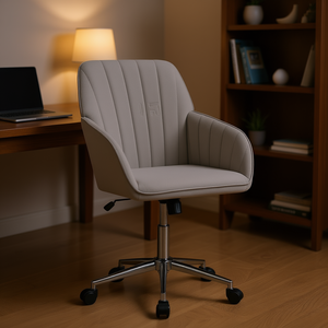 Silla de Oficina Ergonómica TY, Silla Ejecutiva Contemporánea Giratoria y Ajustable de Cuero PU para Uso en el Hogar y la Oficina - Product Image 2