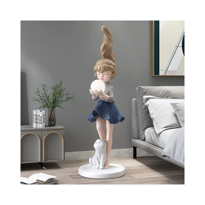 Figura <span class=keywords><strong>de</strong></span> Astronauta Niña con LED <span class=keywords><strong>Luna</strong></span>, Adorno <span class=keywords><strong>de</strong></span> Bienvenida para el Hogar, Escultura Espacial, Regalo para Inauguraciones <span class=keywords><strong>de</strong></span> Centros Comerciales y Hoteles - Product Image 3