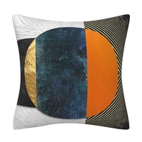 Housse de coussin géométrique minimaliste moderne, luxe, pour la maison, le bureau, la voiture, imprimée, 100% polyester