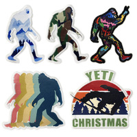 Patch Bigfoot Sasquatch Broderie 3D, Badge Yeti, Applique Thème Noël et Nature Sauvage, Thermocollant pour Veste d'extérieur, Sac, Chapeau, Décoration DIY