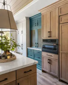 Cbmmart thiết kế hiện đại sồi trắng & màu xanh lá cây màu Shaker phong cách tường treo phòng đựng thức ăn giặt mudroom Tủ rượu tủ bếp